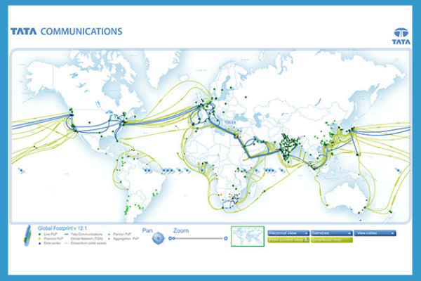 Interactive telecom map app