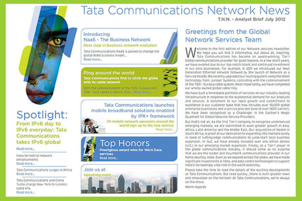 Interactive corporate newsletter